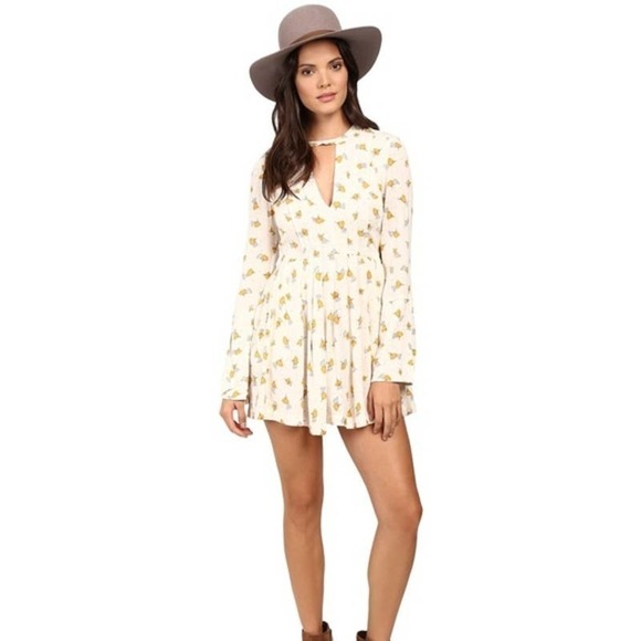 Free People Tegan Printed Floral Dress Size 2 - Picture 4 of 14